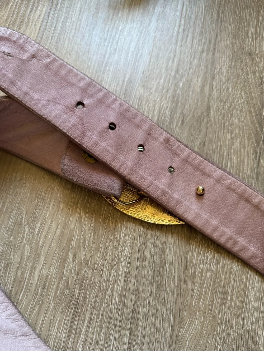 Y2K Pink Suede Rhinestone Buckle Belt Western Cowgirl McBling